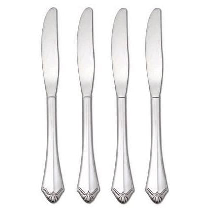 Oneida Kenwood Set of 4 Flat Handle Serrated Dinner Knives